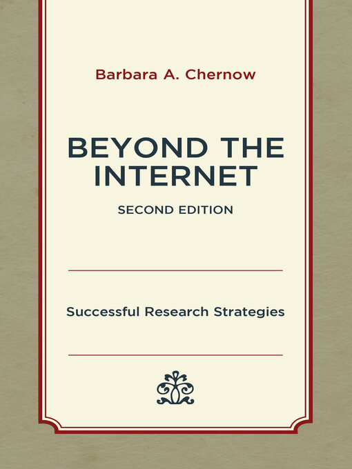 Title details for Beyond the Internet by Barbara Chernow - Available